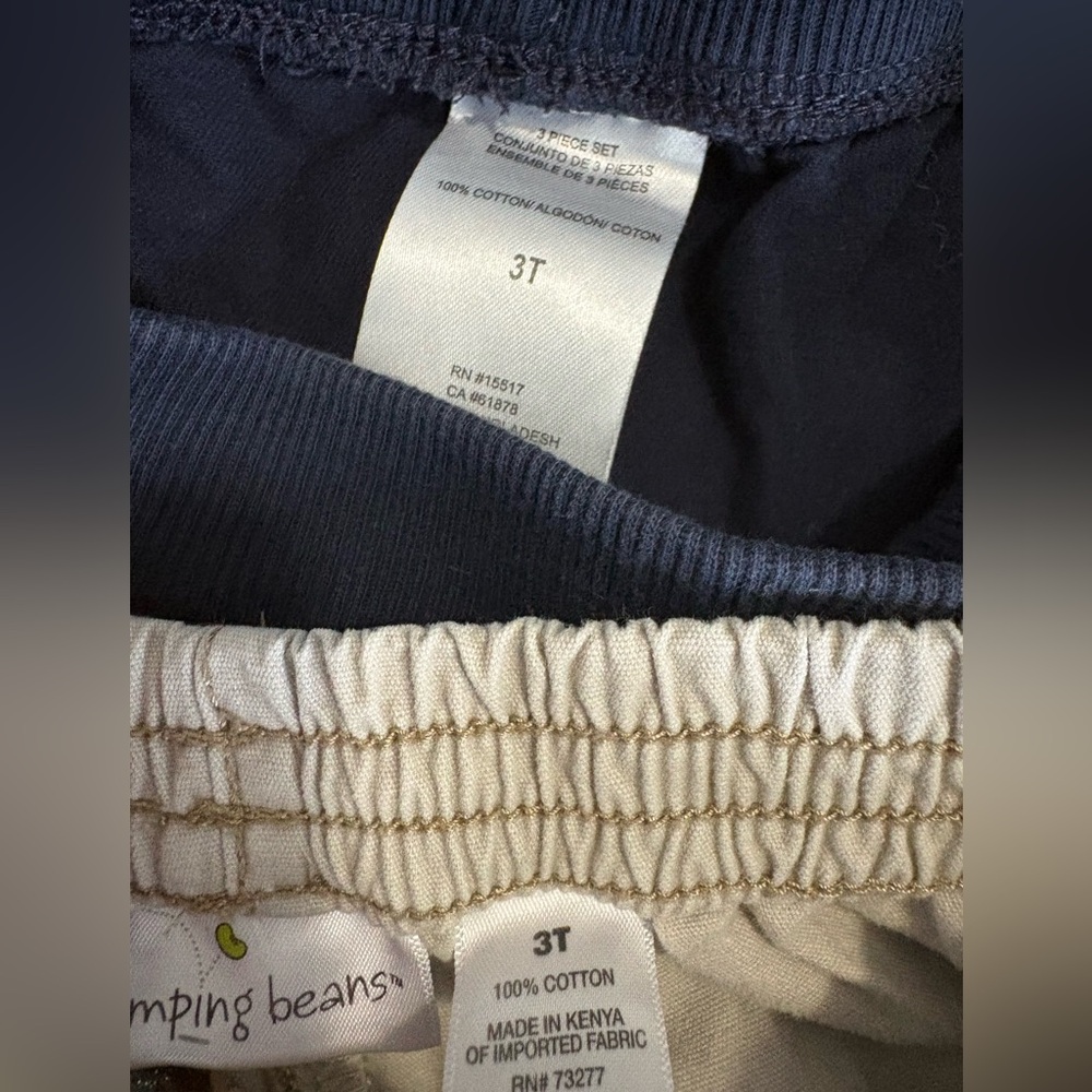 Jumping Beans Kids Shorts Set - Navy, Khaki, Cream - Picture 2 of 4